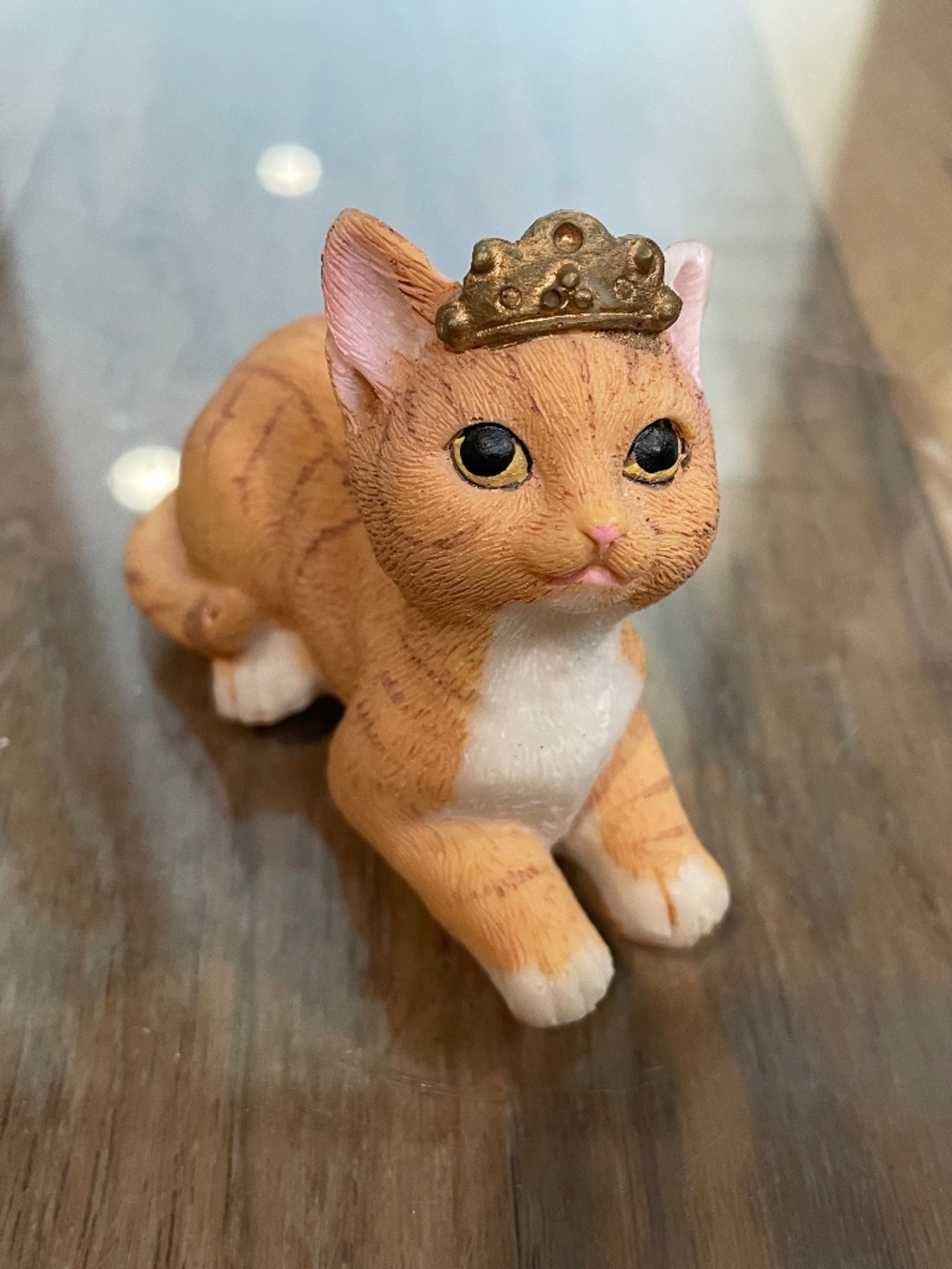 Resin Tabby Cat Figurine